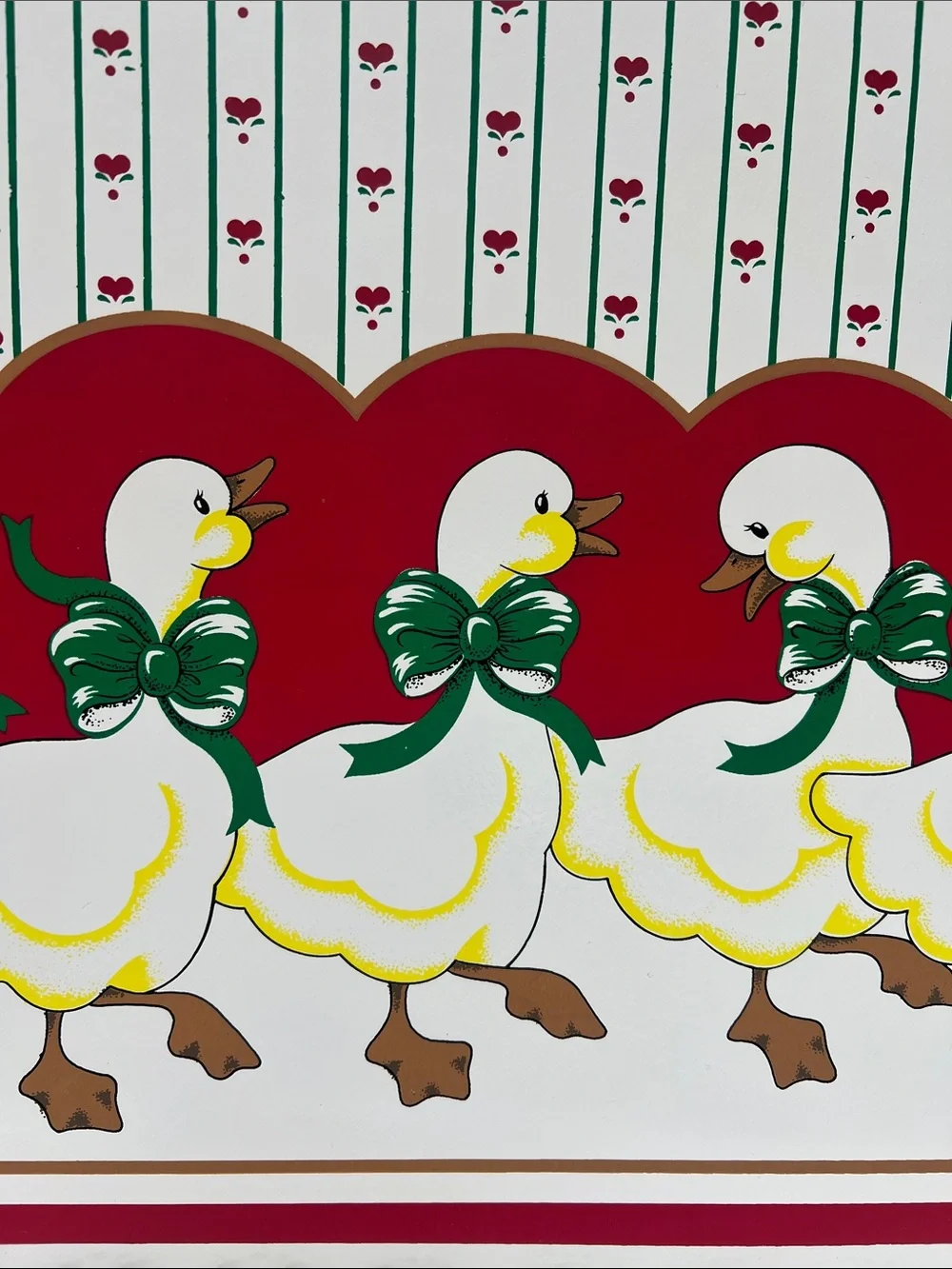 Vintage “Christmas Ducks” set of 4 plastic placemats with rubber backing